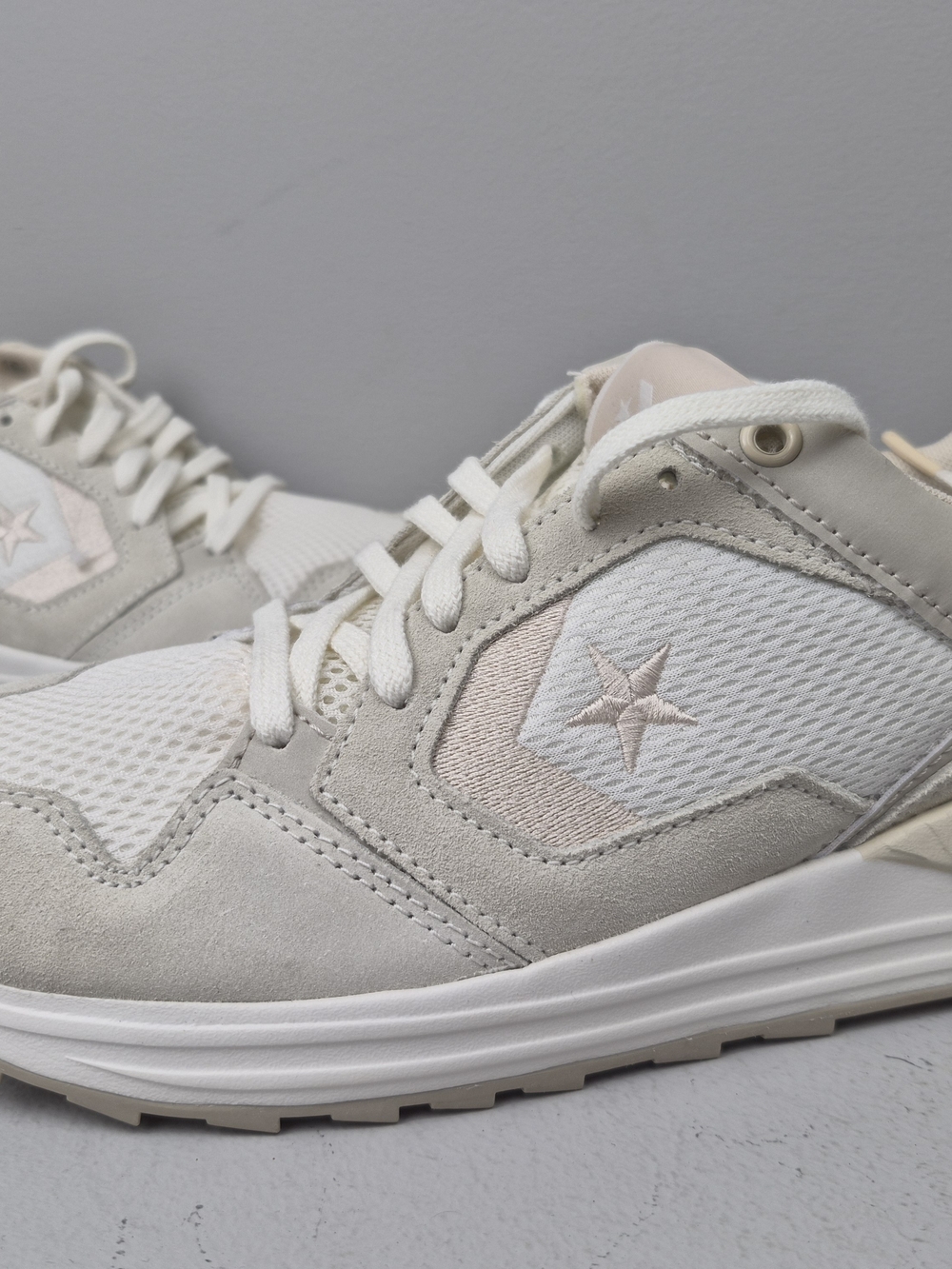 Converse Star Player Low Top Lace Up Leather Sneaker White/Beige A13462C Mens 8
